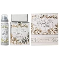 Lattafa Perfumes Pure Musk 2 Piece Set for Unisex (3.4 Ounce Eau de Parfum Spray + 1.7 Ounce Perfumed Body Spray)