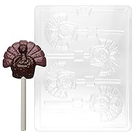 Cybrtrayd Turkey Lolly Life of the Party Chocolate Candy Mold with Exclusive Cybrtrayd Copyrighted Chocolate Molding Instructions