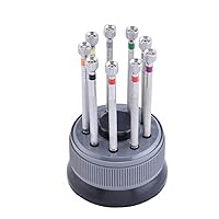 9 Pcs Watchmaker Screwdrivers Set 0.5mm-2.5mm for Jewelry Watch,Eyeglass Repair,Electronics and More
