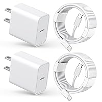 iPhone 15 Pro Max Charger Fast Charging, 2 Pack PD 20W Type C Fast Charger Block with 2 Pack 6FT USB C to USB C Cable Compatible for iPhone 15/15 Plus/15 Pro Max/15 Pro Max, iPad Pro/Air/Mini