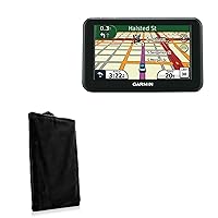 BoxWave Case Compatible with Garmin Nuvi 40 - Velvet Pouch, Soft Velour Fabric Bag Sleeve with Drawstring - Jet Black