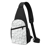 Cattle Dog Florals Casual Crossbody Chest Bag, Lightweight Shoulder Backpack, Women'S, Men'S Hiking Outdoor Backpacks