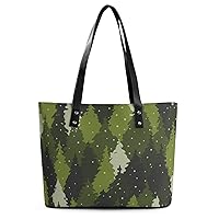 Womens Handbag Camouflage Print Leather Tote Bag Top Handle Satchel Bags For Lady