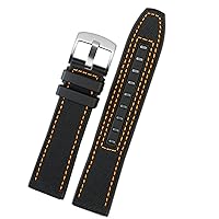 22mm Canvas Rubber Watch Strap Men Wrist Band Bracelet For MIDO M038/M038431A Series Soft Watchbands