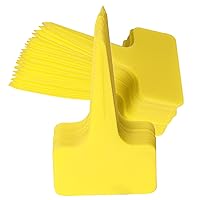 200 Pieces Plastic Plant Tags Plant Labels Plant Markers Plastic Plant Labels T-Type Markers Garden Labels Stakes for Garden (Yellow)
