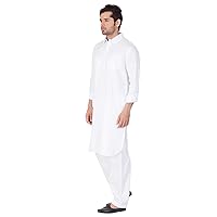 Elina fashion Men's Tunic Cotton Pathani Style Set Indian Pakistani Traditional Wear