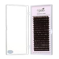 Dark Brown False Eyelash Extensions Individual Colorful Fake Eye Lashes Natural Mink Lashes Supplies 16 Rows 10-13mm Mixed Length by Yelix (D Curl 0.07mm Thickness)
