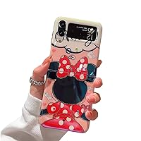 for Samsung Galaxy Z Flip 4 Case 2022 6.7 Inch Cute Glitter Bling Cartoon IMD Soft Silicone Z Flip 4 TPU Shockproof Protective Phone Cases Cover for Girls and Women - Minnie