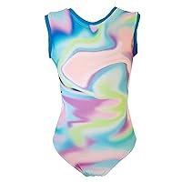 Girls Blue and Green Gymnastic Leotards for Competition for Gymnastics Practice and Performance