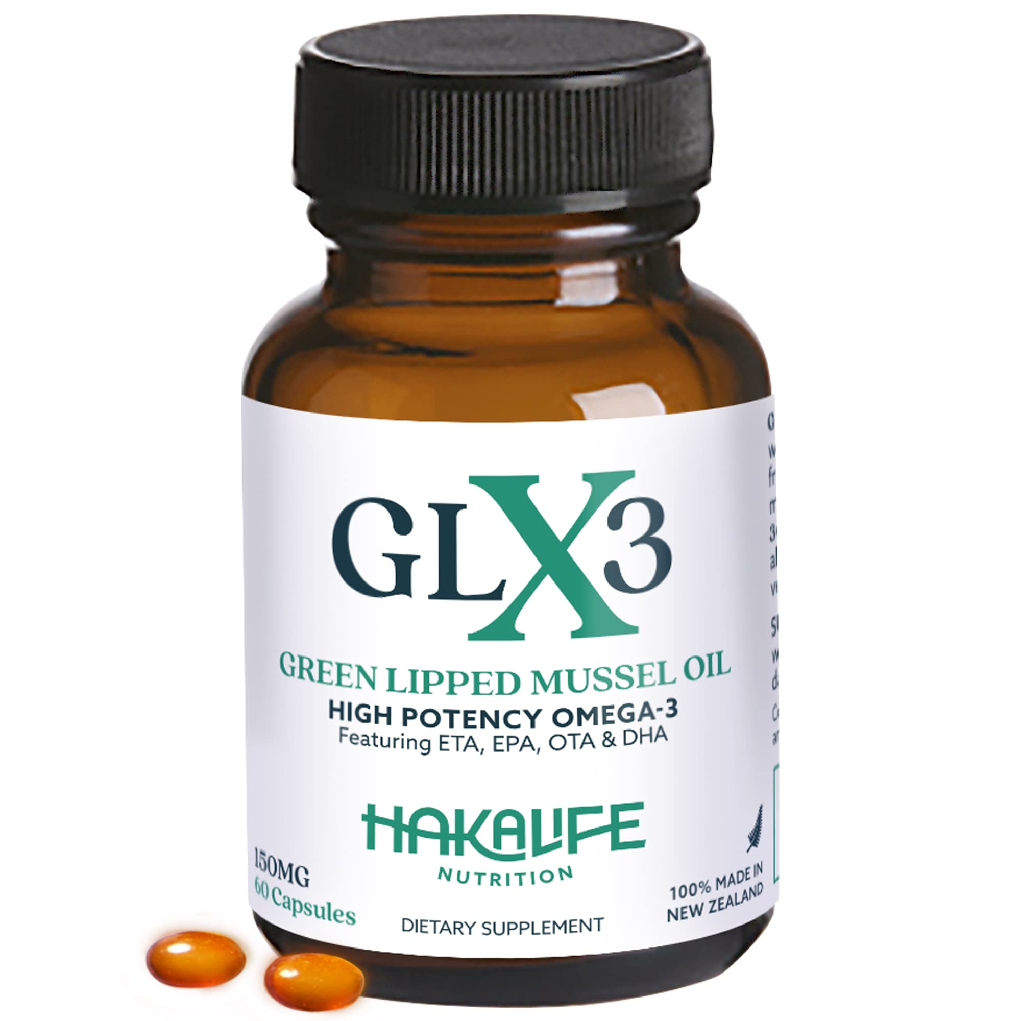 Haka Life Extra Strength Green Lipped Mussel Oil Capsules - Natural Omega 3 Joint Pain Relief Supplement - Omega 3 Fish Oil for Muscle Health, Rich...