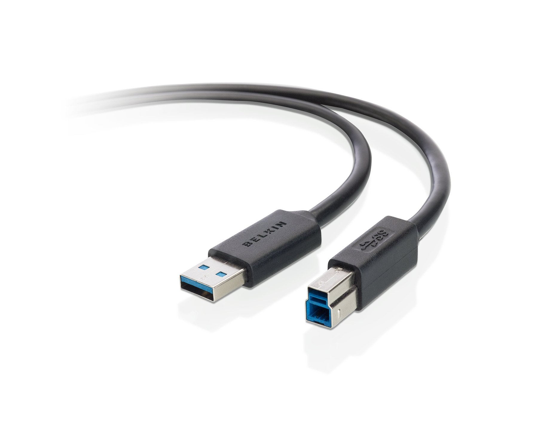 Belkin USB A to USB B Cable - 6 foot USB 3.0 Cable - SuperSpeed USB 3.0 Extension Cable - USB-A to USB-B Printer Cable - Male-to-Male USB Cable - USB Type B Cable - USB Extension - USB Cord - Black