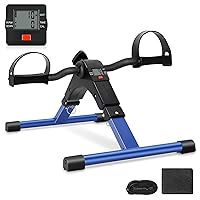 Uten Folding Pedal Exerciser, Under Desk Bike Pedal Exerciser, Mini Under Desk Exercise Bike Foot Hand Cycle Portable, Arm and Leg Exercise Peddler Machine with LCD Monitor, Leg Exercise Equipment