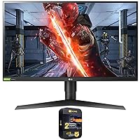 LG 27GL850-B 27 inch Ultragear QHD Nano IPS 1ms NVIDIA G-SYNC Compatible Gaming Monitor Bundle with 2 YR CPS Enhanced Protection Pack