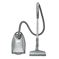 Kenmore Elite 21814 Pet Friendly CrossOver Lightweight Bagged HEPA Canister Vacuum with Pet PowerMate, Extended Telescoping Wand, Retractable Cord, 2 Floor Nozzles, and 4 Cleaning Tools-Silver/Gray