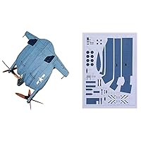 (Unassembled Kit) 1/32 Scale American XF5U-1 Flying Pancake Fighter Plane Model Military Puzzle Aircraft Paper Model