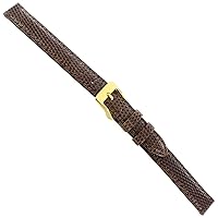 10mm Di Modell Genuine Lizard Stitched Brown Lightly Padded Ladies Watch Band