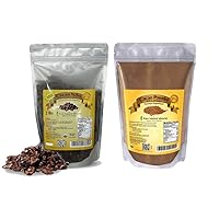 Pure Natural Miracles Cacao Nibs 2 lb and Cacao Powder 1 lb - Raw Organic Unsweetened