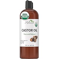 Organic Castor Oil-100% Pure Cold-Pressed Beauty & Skincare Serum-Eyelash & Eyebrow Hair Growth Enhancer-Natural Conditioner
