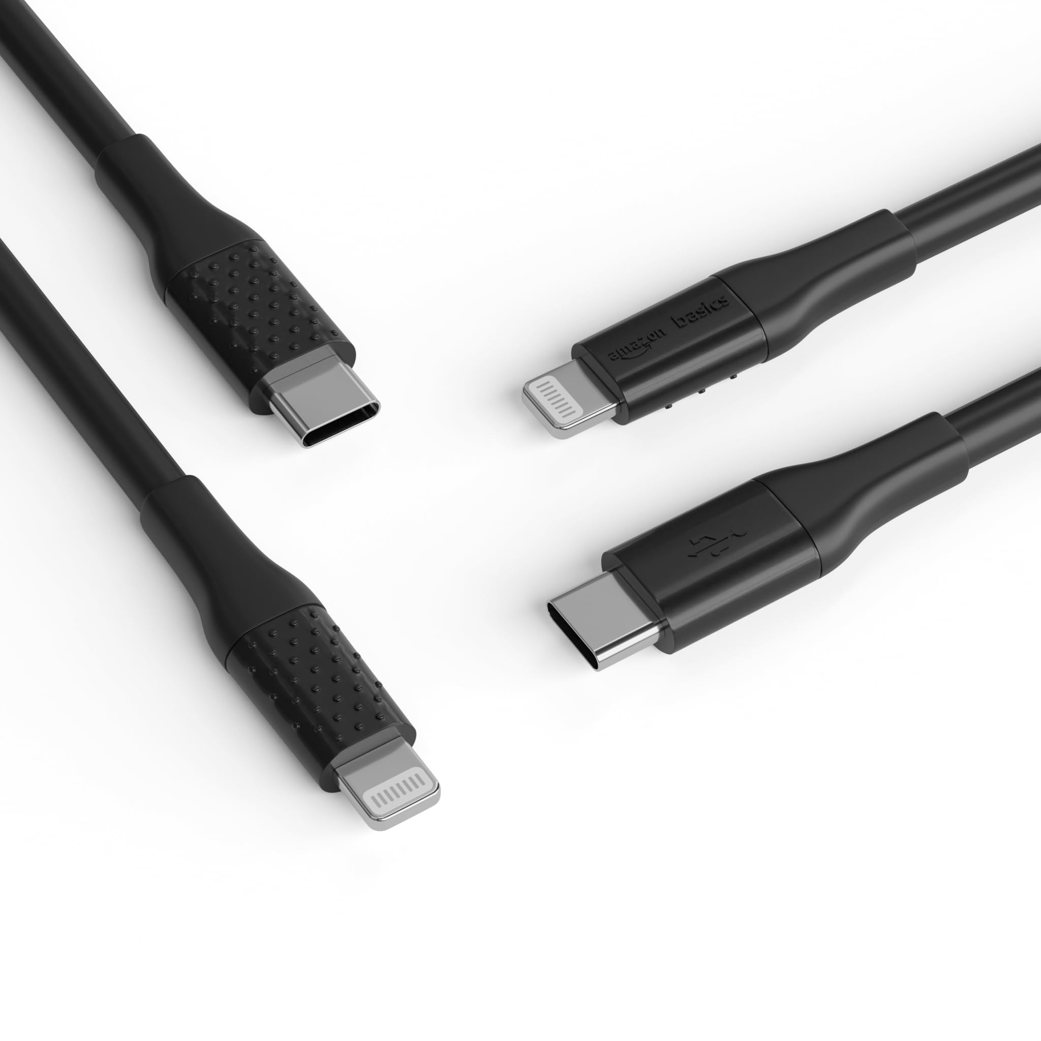Amazon Basics Lightning to USB-C Cable for iPhone, 10 Feet, Black