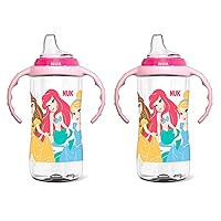 NUK Disney Princess Large Learner Cup 10oz 2pk – BPA Free, Spill Proof Sippy Cup