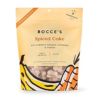 Bocce's Bakery All-Natural, Small Batch, Organic Dog Treats, Spiced Cake Biscuits, Wheat-Free, Limited-Ingredient, Made in The USA with 100% Recyclable Packaging, 12 oz Bag (DG-BC-SCC)