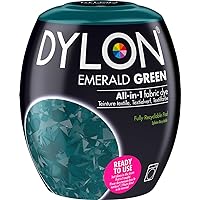 Dylon Washing Fabric Clothes Soft Furnishings Machine Dye Pod 350g 04 Emerald Green, 350 g (Pack of 1), 12 Ounce