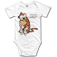 Baby's Calvin and Hobbes Bodysuit Romper Jumpsuit White