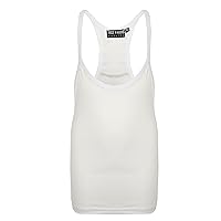 Childrens White Vest Top Tank Top Fitted for Girls Age 5-13 Years