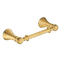 Moen Weymouth Brushed Gold Pivoting Double Post Toilet Paper Holder, YB8408BG