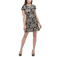 kensie Dresses Womens Sequined Cap Sleeve Cocktail Dress