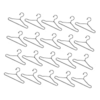 ERINGOGO 20 Pcs Doll Hanger Doll Shirts Hangers Dollhouse Clothes Hangers Doll Gown Dress Outfit Holder Dollhouse Clothes Rack Small Clothes Hangers Black Decor Wardrobe Metal Baby Coat