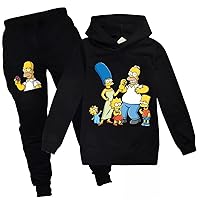 Kids Novetly Hoodies Sets Fall Winter Comfy Hooded Clothes Sets Casual Loose Sweatshirts for Boys