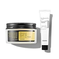 Skin Cycling Routine - Snail Mucin 92% Cream + Retinol 0.1 Cream, Recovery Set for Face and Neck, Fine Lines Spot Treatment, Repair Moisturizer for Face