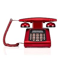 Antique Phones Antique Caller ID Telephone Landline Family Villa American Antique Telephone Antique Landline (Color: Red, Size: 5.5 x 5.7 x 5.5 inches (14 x 14.7 x 14 cm)