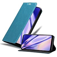 Book Case Compatible with Samsung Galaxy A02s in Petrol Turquoise - with Magnetic Closure, Stand Function and Card Slot - Wallet Etui Cover Pouch PU Leather Flip