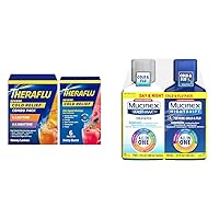 Combo Daytime and Nighttime Severe Cold Relief Honey Lemon Flavor Powder & Mucinex Maximum Strength Fast-Max Cold & Flu and Nightshift