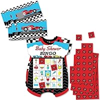 Big Dot of Happiness Let’s Go Racing - Racecar Party Game Set – Race Car Baby Shower Party Game Supplies Kit – Bingo Cards and Scratch-Off Cards Party Virtual Bundle