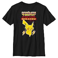 Pokemon Kids Pikachu Battle Boys Short Sleeve Tee Shirt