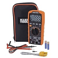 Klein Tools MM720 Digital Multimeter, Auto-Ranging TRMS, Low Impedance (LoZ), 1000V AC/DC Voltage, 10A AC/DC Current, 60 MOhms Resistance