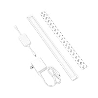 EShine 1 Pack 20 inch White Smart Dimmable LED Under Cabinet Lighting Kit Compatible with Alexa, Google - Warm White (3000K)