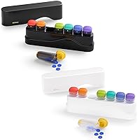 Weekly Pill Organizer 1 Time a Day(Black) and Pill Box 1 Time a Day(White)