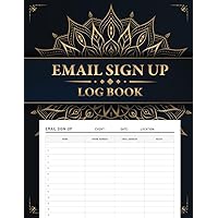 Email Sign Up Book & Event Registry: Collecting Name, Emails, Phone, Mailing Lists and More