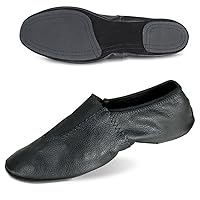 Danshuz Girls Black Soft Glove Leather Upper Gymnastic Shoes 13 Kids