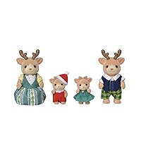 Calico Critters Reindeer Family - Set of 4 Collectible Doll Figures for Ages 3+