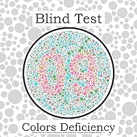 Blind Test for Colors Deficiency with Numbers Letters and Shapes White V1: Ishihara Vision Test Eyes Color Blindness Daltonism Optometry Color Plates Full