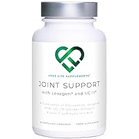 Love Life Supplements Joint Support with Levagen (Palmitoylethanolamide) and UC-II Chicken Collagen | 30 Capsules - 30 Servings | Also Includes Glucosamine, Vitamin C and Hyaluronic Acid