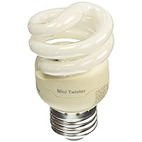 Philips LED 417063 Energy Saver Compact Fluorescent T2 Mini-Twister (A19 Replacement) Household Light Bulb: 2700-Kelvin, 9-Watt (40-Watt Equivalent), E26 Medium Screw Base, Soft White, 4-Pack