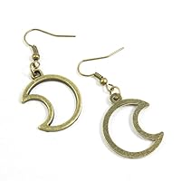 1 Pair Fashion Jewelry Making Charms Earrings Backs Findings Arts Crafts Hooks Bulk Lots Wholesale Supplier E5SF2 Hollow Moon