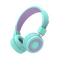 iClever Kids Bluetooth Headphones, BTH02 Kids Headphones with MIC, 22H Playtime, Bluetooth 5.0 & Stereo Sound, Foldable, Adjustable Headband, Childrens Headphones for iPad Tablet School (Green)