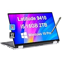 Dell 2022 Latitude 9410 14-inch FHD 2-in-1 Touch Laptop, Intel Core i5-10310U, 16GB RAM, 2TB SSD, Webcam, Active Stylus, Windows 10 Pro (Renewed)